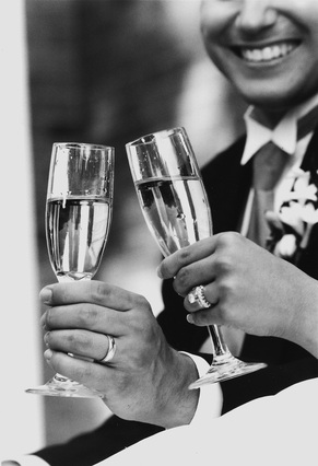 A Wedding Toast - Black and White Photography